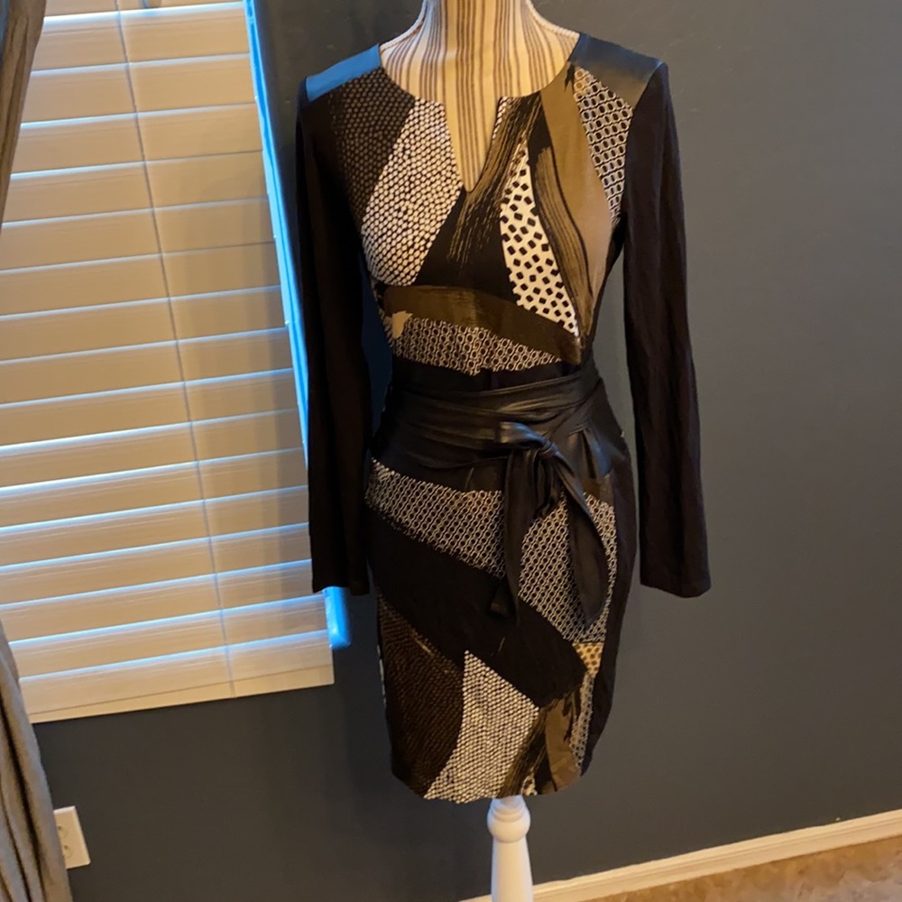 Venus long sleeve belted dress